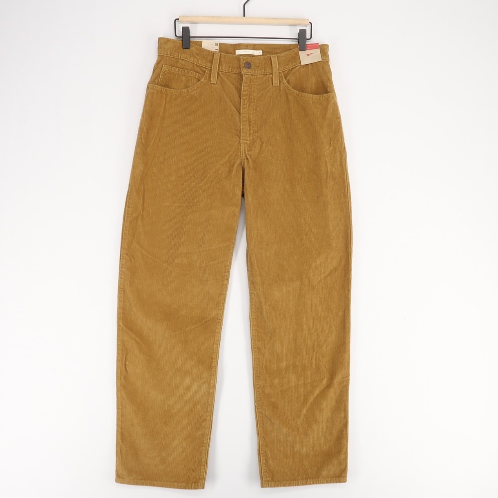 Levis 94 Baggy Pants Womens 30x31 Brown Corduroy Mid Rise Straight Leg Loose